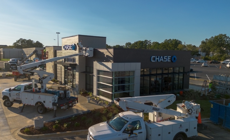 New Chase Bank building in Crossgates Plaza, Pearl, MS—because while this picture shows a lot, a simple zooming-out motion in a video tour can reveal much more about the location and its features.